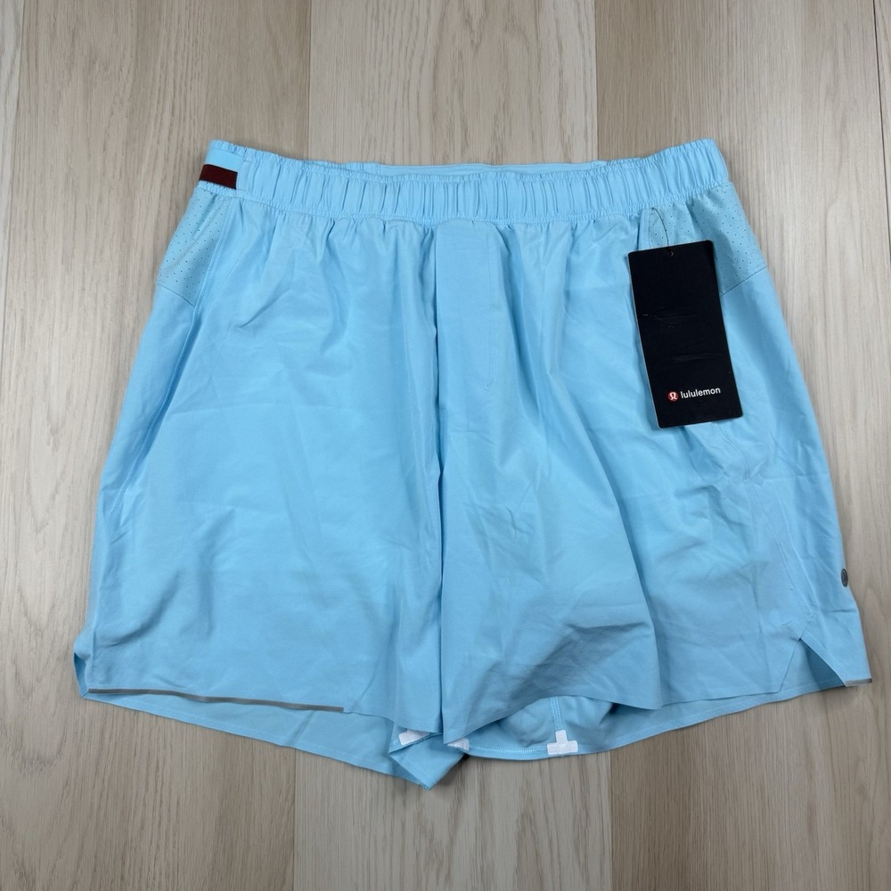 Lululemon Surge Short 6" *Lined Mens Size L Large Cyan Blue Athletic Running NWT